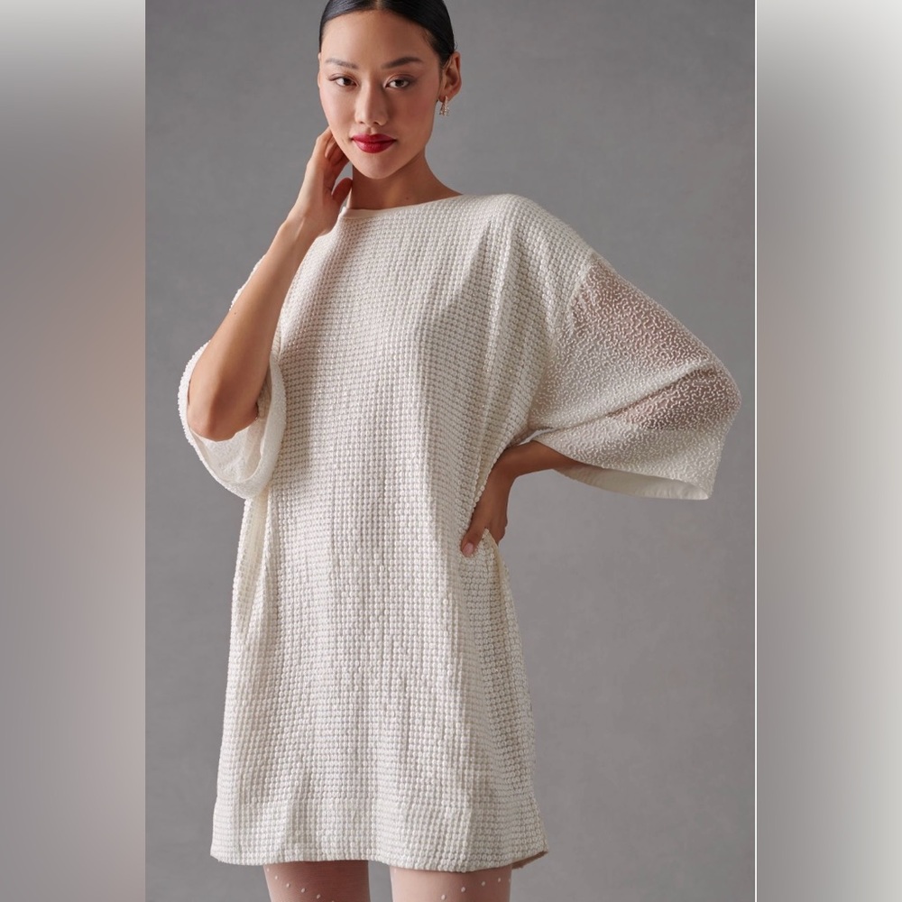 New Anthropologie Let Me Be sequin mini dress